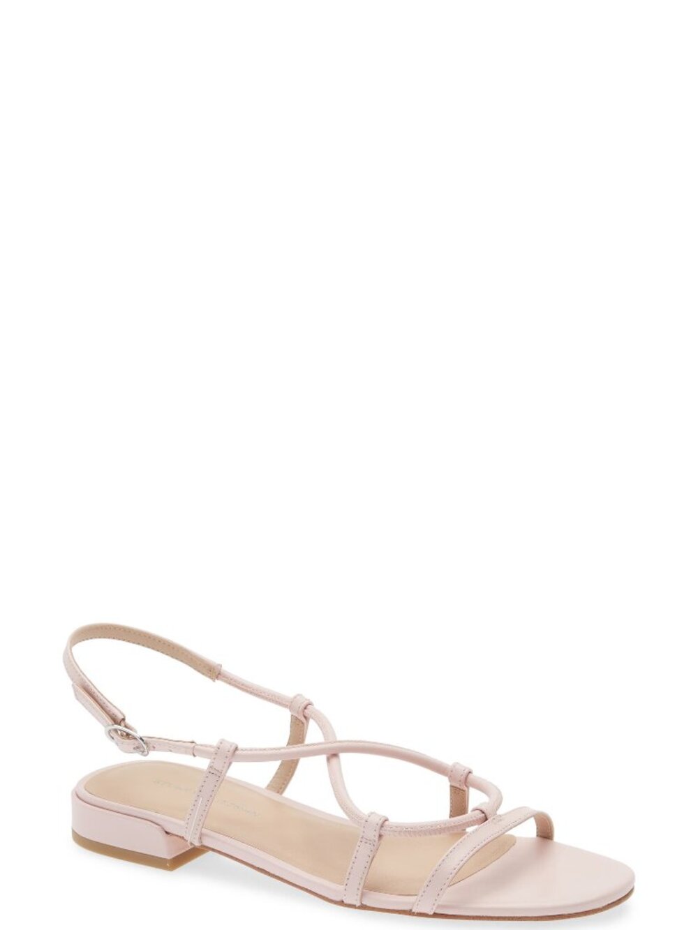 NWT STUART WEITZMAN Nilla Slingback Sandal Light Blush Leather Size 8